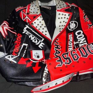 Size small (5/6) PU leather studded jacket. Great quality just too small now.